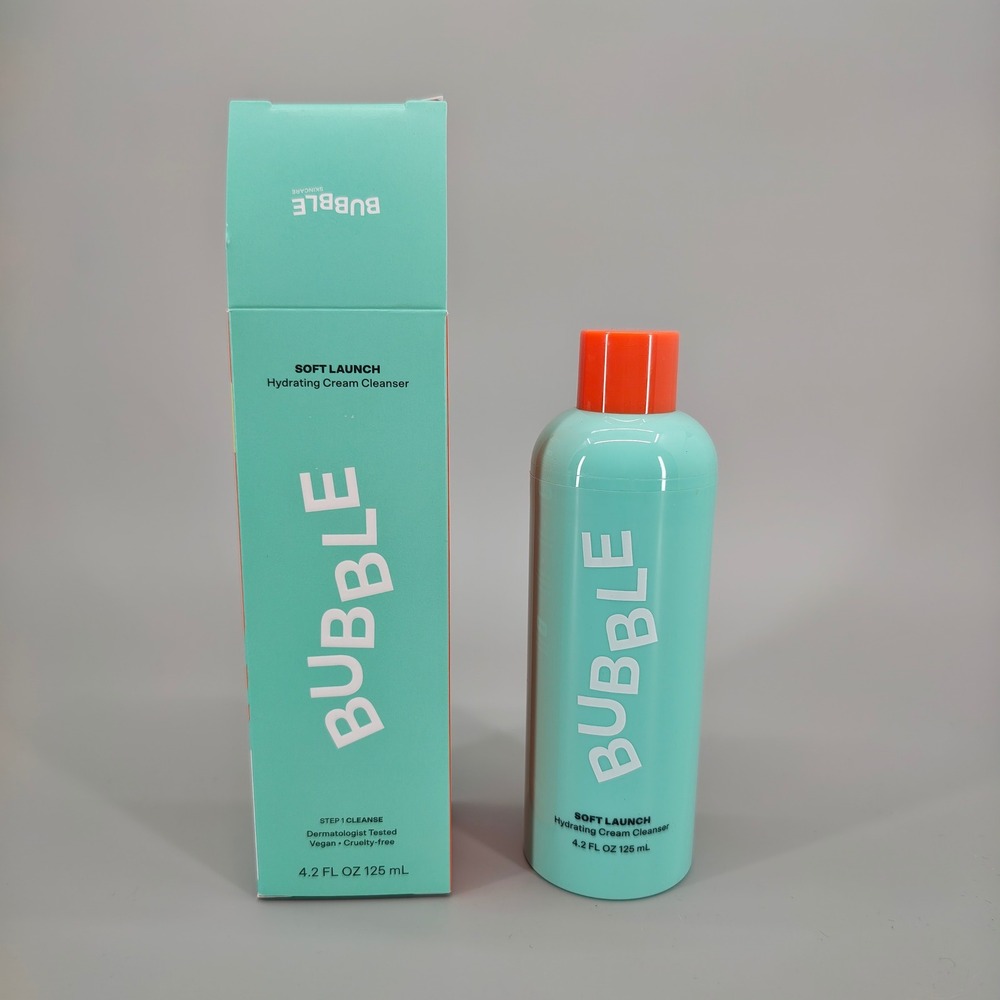Bubble Soft Launch Hydrating Cream Cleanser 4.2oz 125ml Dry Sensitive Skin NEW